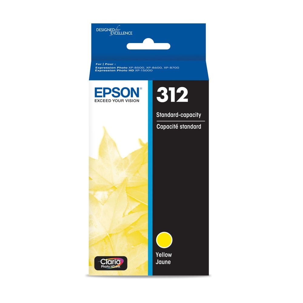 Tinteiro Epson 312 Claria Photo HD Amarelo T312420-S