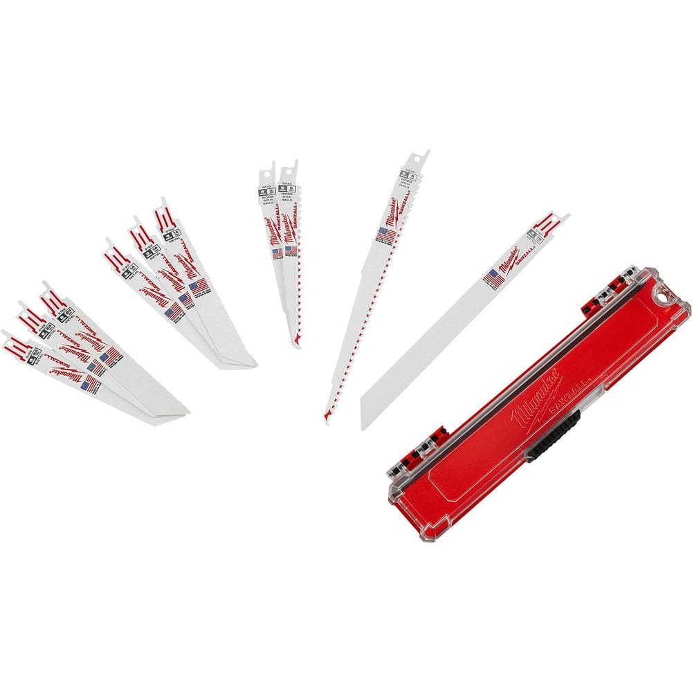 Kit de lâminas Sawall Milwaukee 49-22-110 U 10 unidades com estojo +10 lâminas