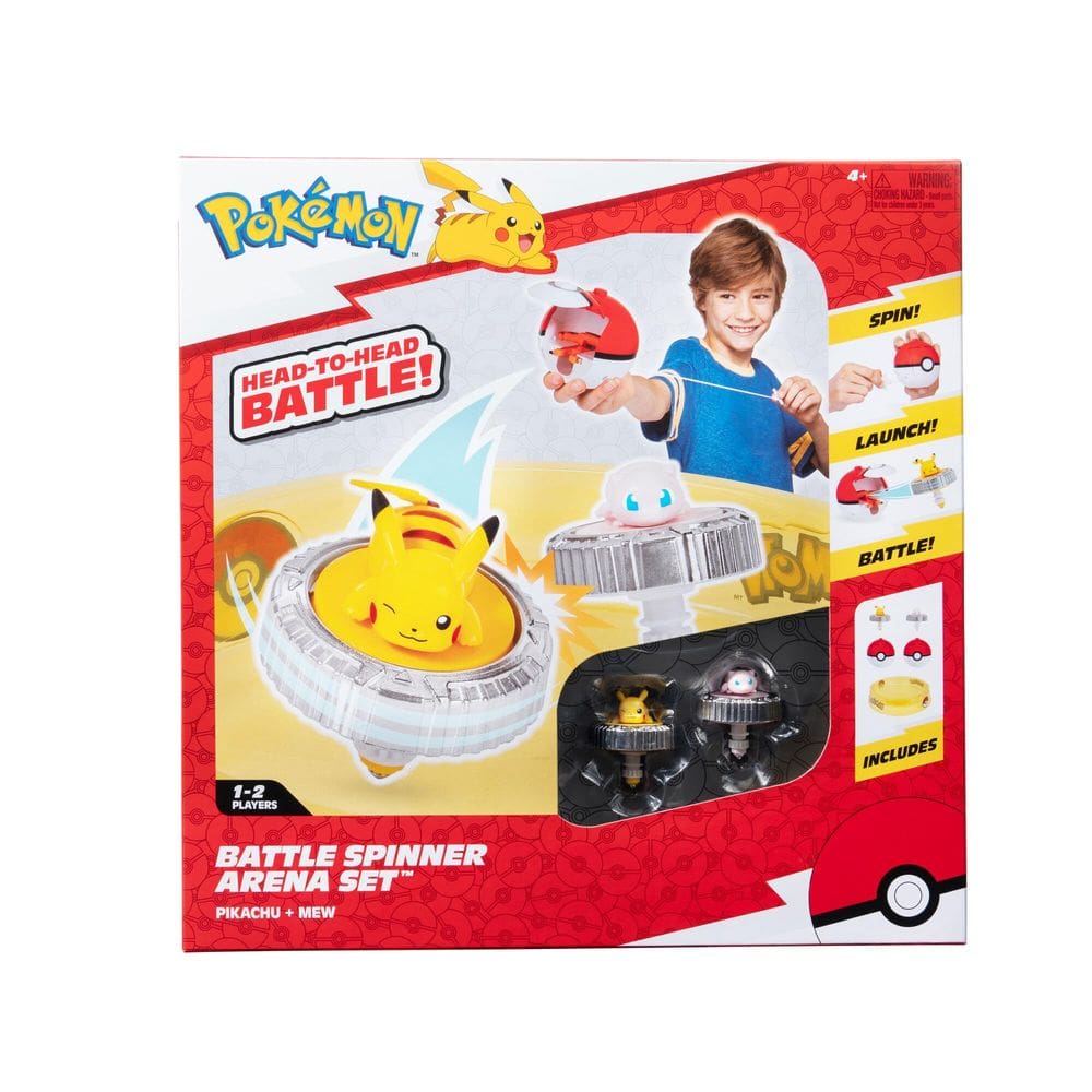 Conjunto Pokémon Battle Spinner Arena com 2 Spinners e Arena