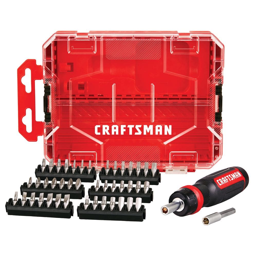 Chave de fenda com catraca CRAFTSMAN CMHT68017 44PC com caixa vermelha