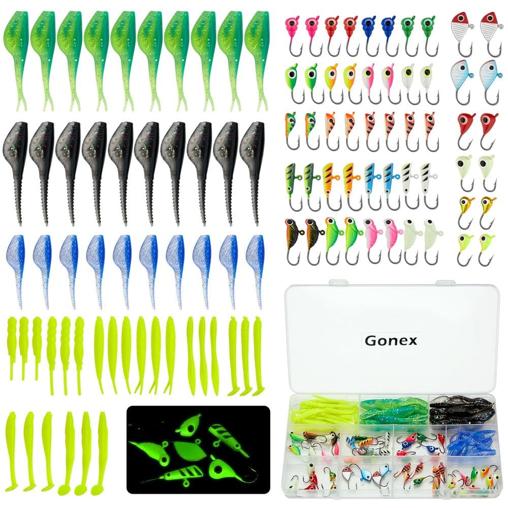 Kit de gabaritos de pesca no gelo Gonex para Walleye Perch Panfish Crappie