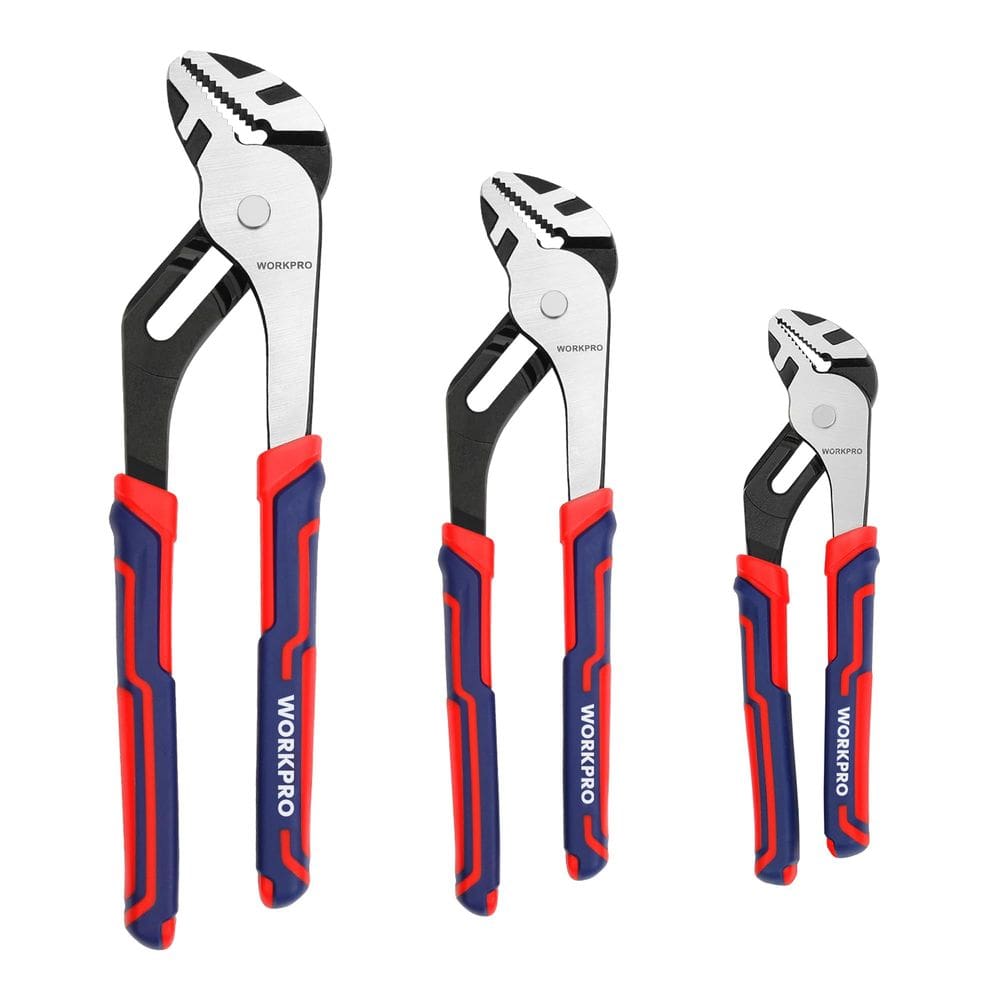 Conjunto de alicates WORKPRO Groove Joint 30/25/20cm ajustável