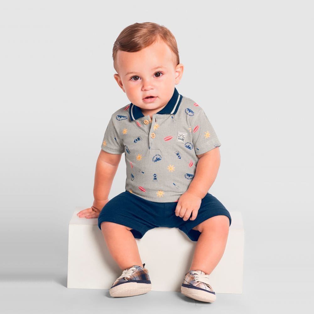 Conjunto bebê menino de praia Brandili Baby