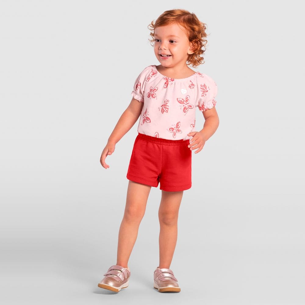 Conjunto infantil menina de borboletas Brandili