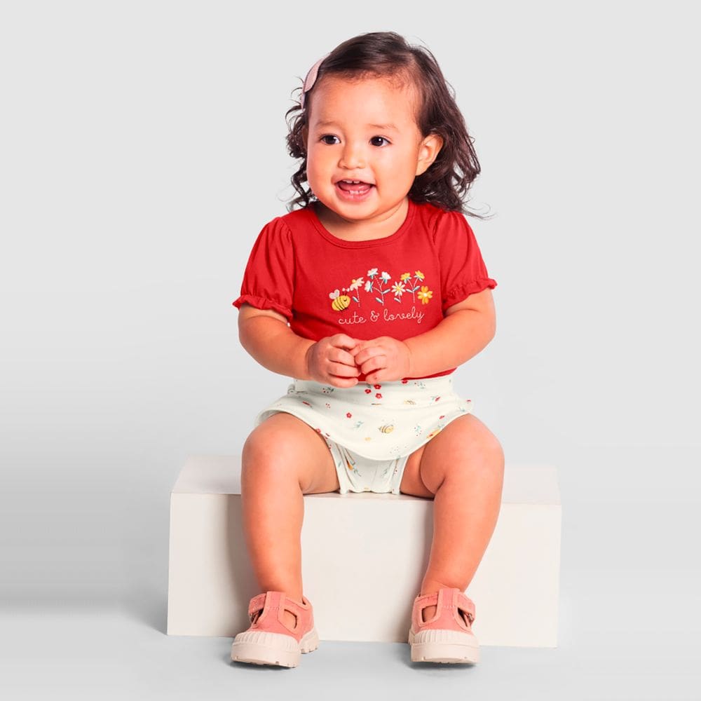 Conjunto bebê menina de abelhinha Brandili Baby