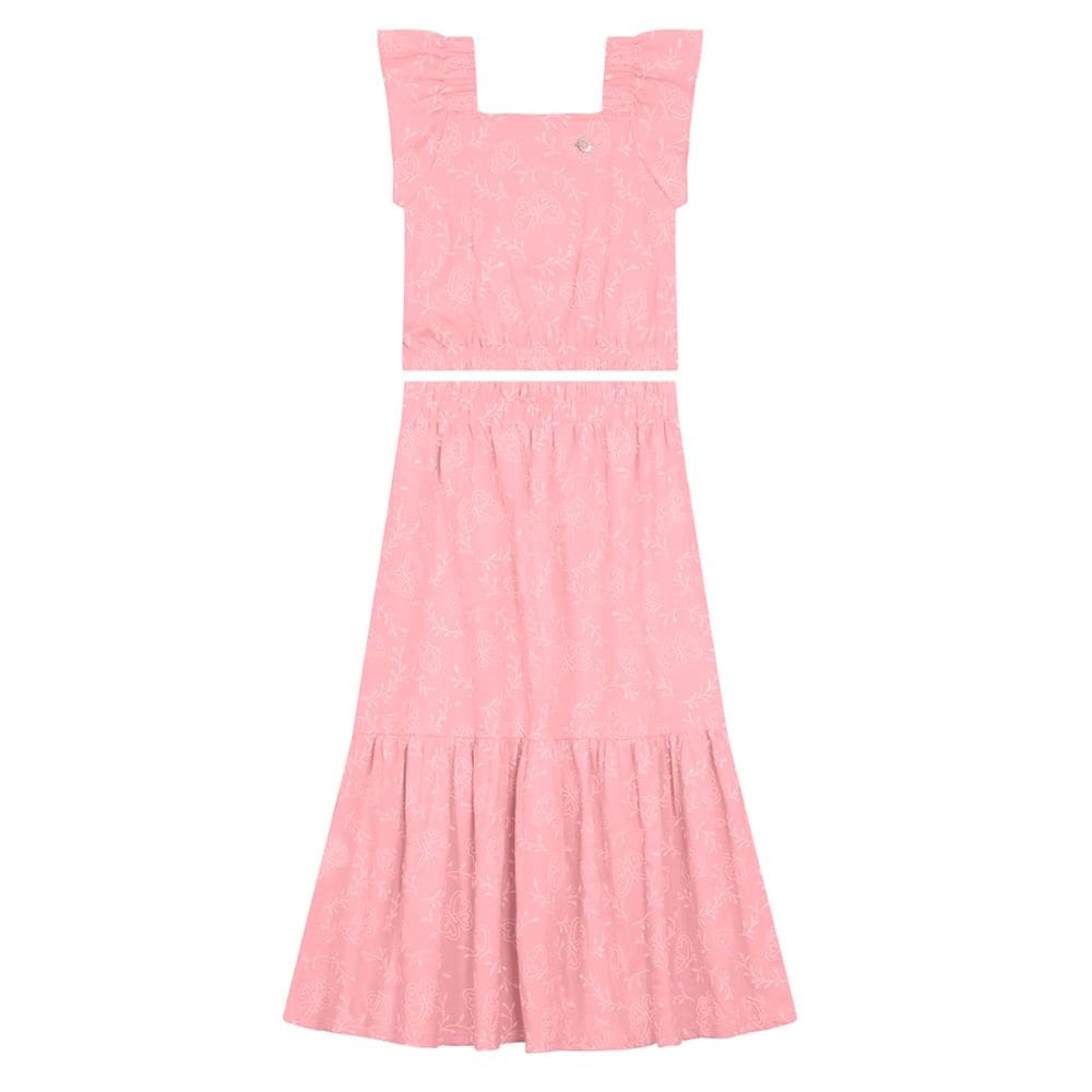 Conjunto infantil menina de borboleta Brandili