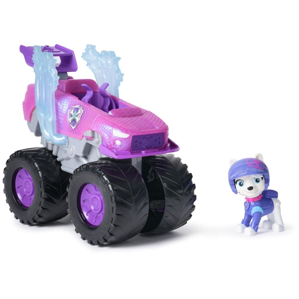 Rodas de resgate Toy Paw Patrol Roxi Monster Truck com Figura 3+