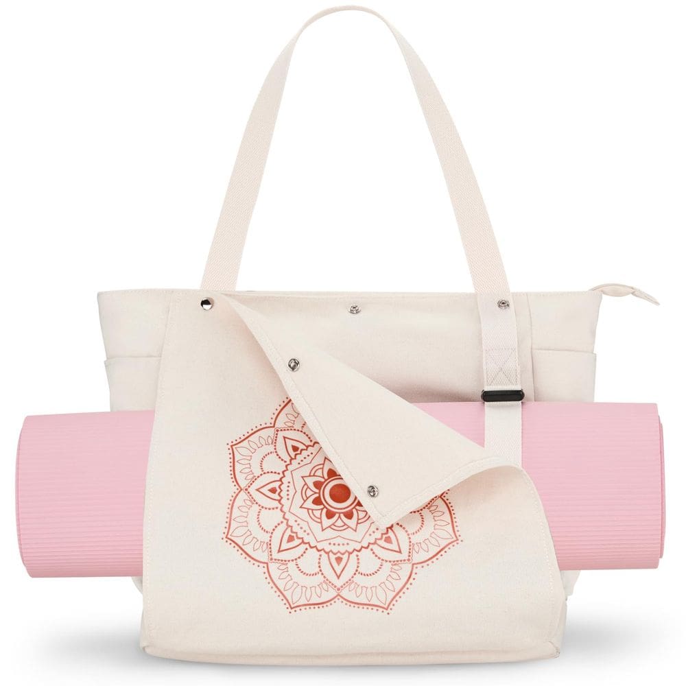 Bolsa de tapete de ioga Gonex Yoga Gym Bag Sacola bege para mulheres e homens