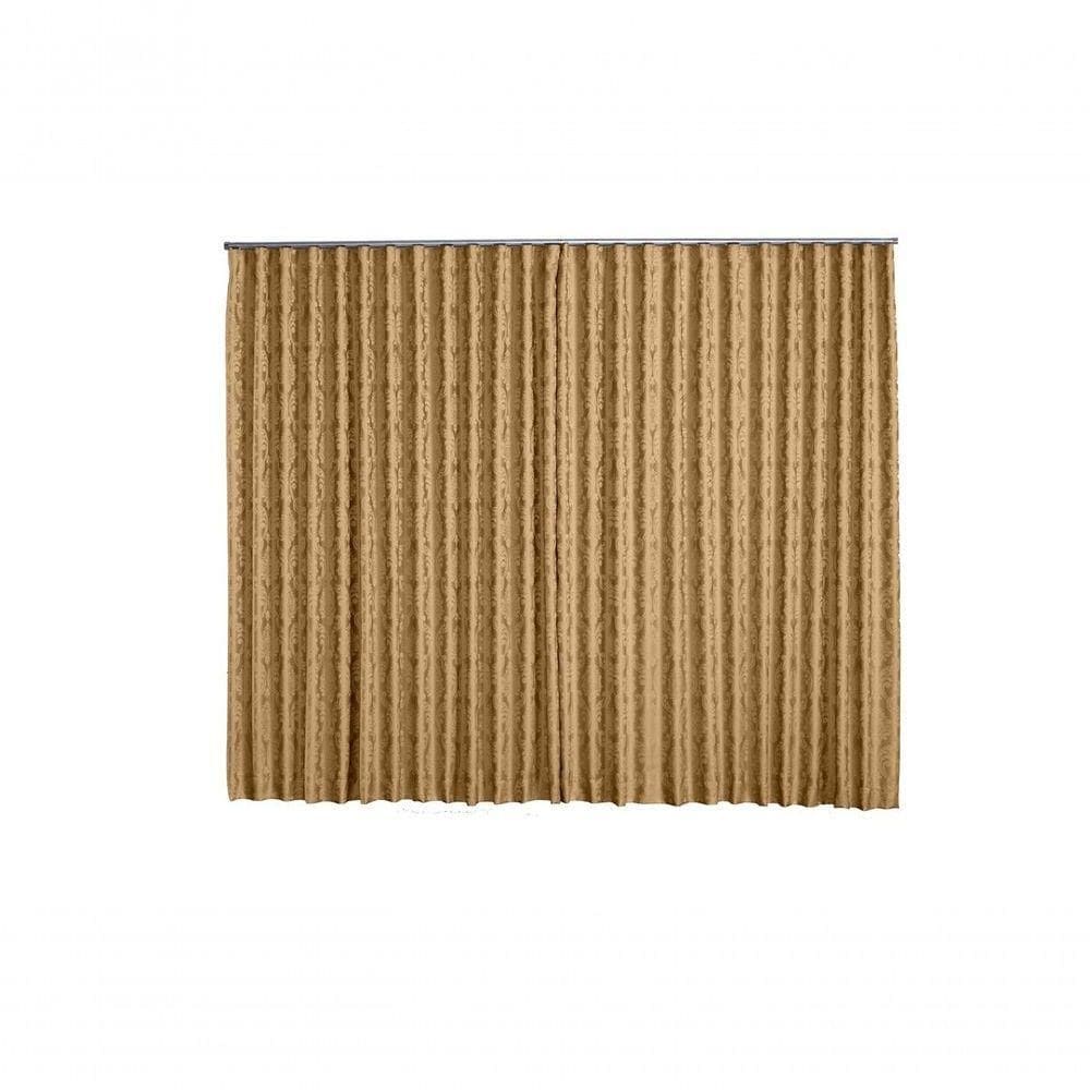 Cortina Jacquard 3,00x2,70 Para Trilho Suíço cinza