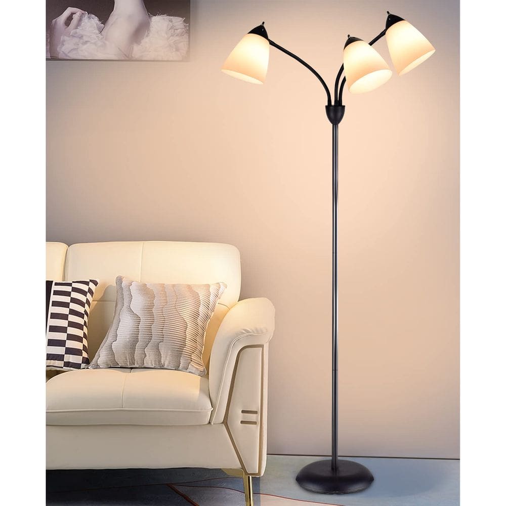 Luminária de chão DINGLILIGHTING Modern Flexible Gooseneck Triple-Head