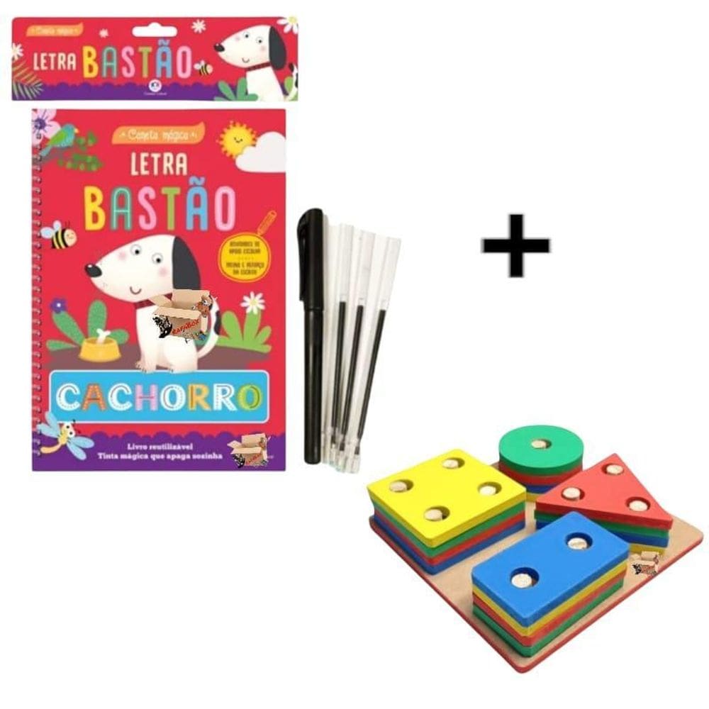 Kit Livro Infantil Com Caneta Mágica + Prancha De Seleção