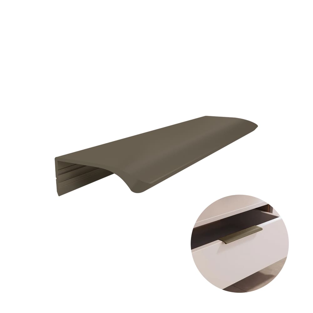 Puxador Aluminio Luna Champanhe 1001 150mm Rometal