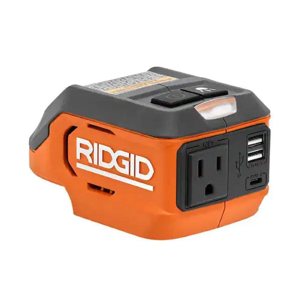 Inversor de energia RIDGID R86097 18V 175W sem fio com luz LED