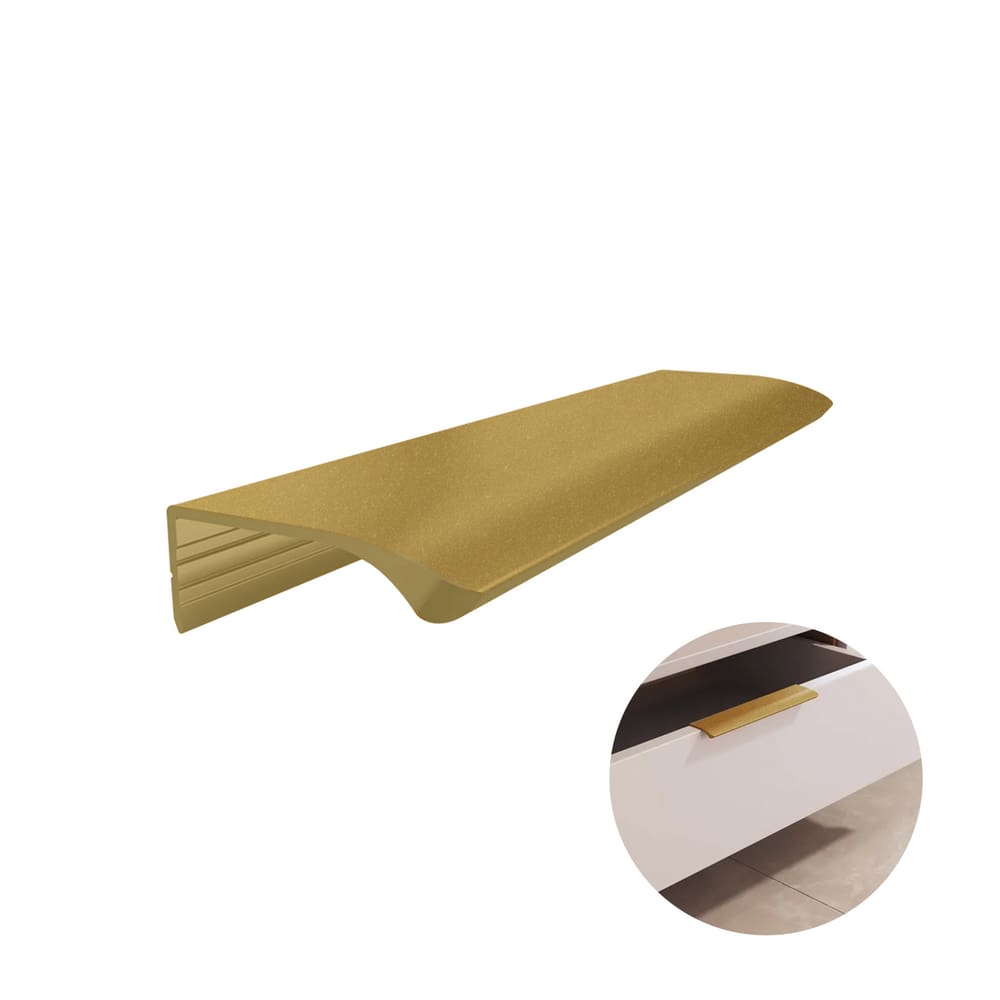 Puxador Aluminio Dourado Fosco 150mm Rometal