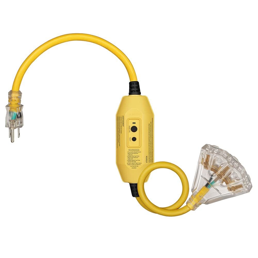 Cabo de extensão DEWENWILS 3 pés ao ar livre GFCI 15A/125V 1875W 12/3