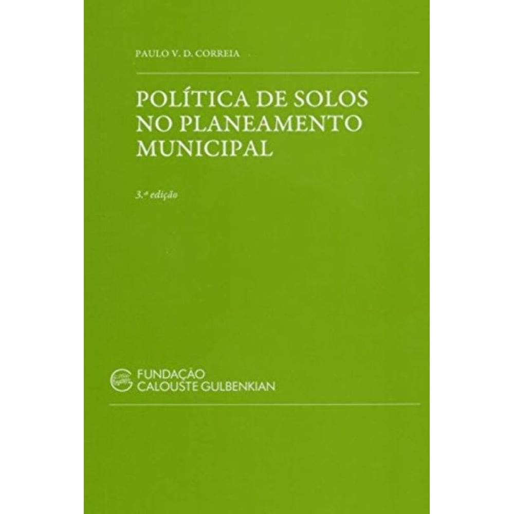 Politicas De Solos No Planeamento Municipal