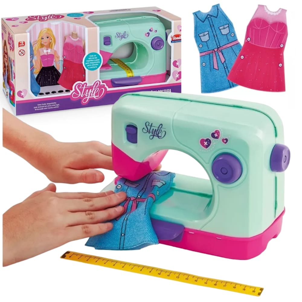 Mini Maquininha De Costura Infantil Brinquedo Atelie Style