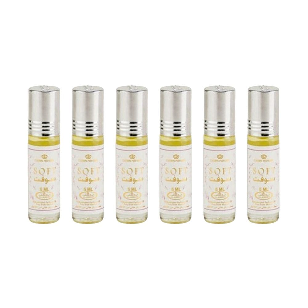 Perfume Al Rehab Soft Concentrated Rollerball de 6 ml (pacote com 6)