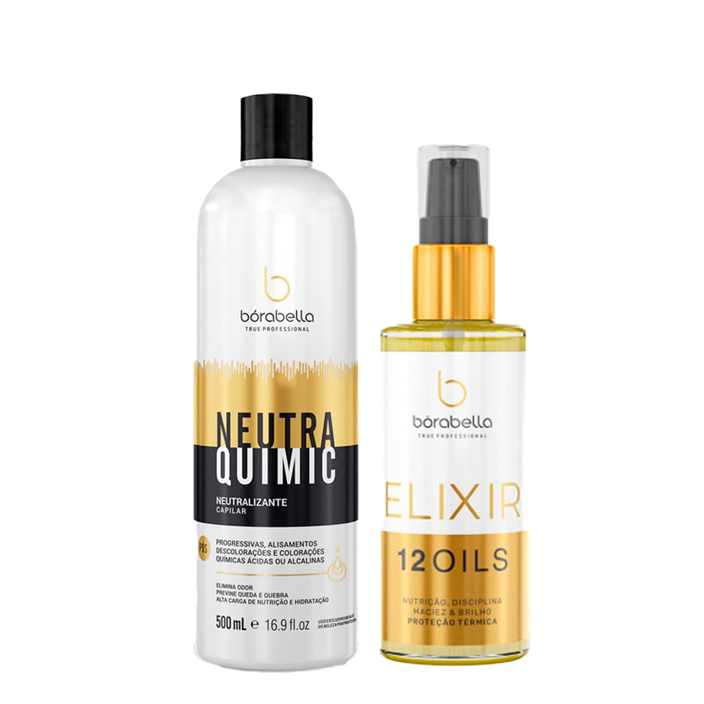 Bórabella NeutraQuimic 500ml E Elixir 12 Óleos Reparador 60ml