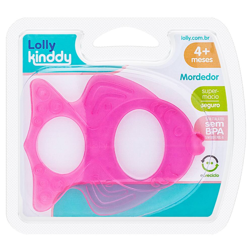 Mordedor Bebe Flex Menina Rosa Peixe Lolly Peixinho