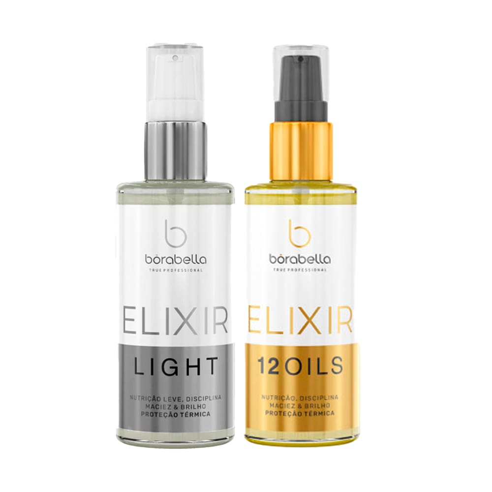 Kit Óleo Capilar Elixir Light e Elixir 12 Óleos Bórabella
