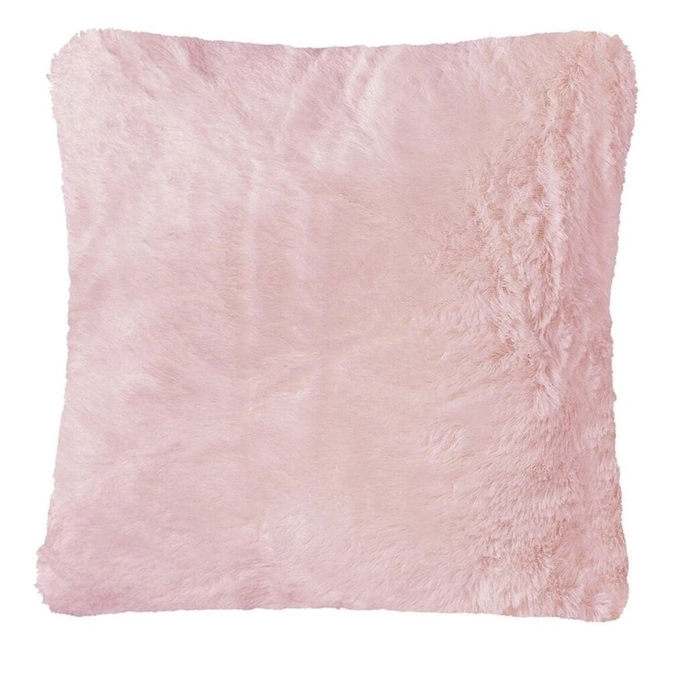 Capa de Almofada Jolitex Aspen Lisa Peluda 45X45Cm Rosa