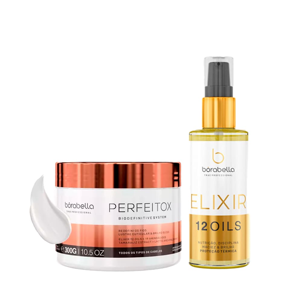 Kit Perfeitox Alinhamento e Óleo Capilar 12Oils Bórabella