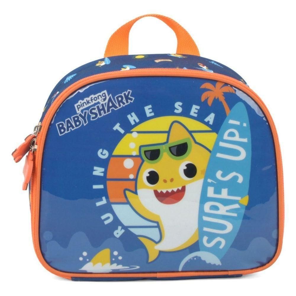Lancheira Térmica Infantil Escolar Menino Baby Shark Praia Luxcel
