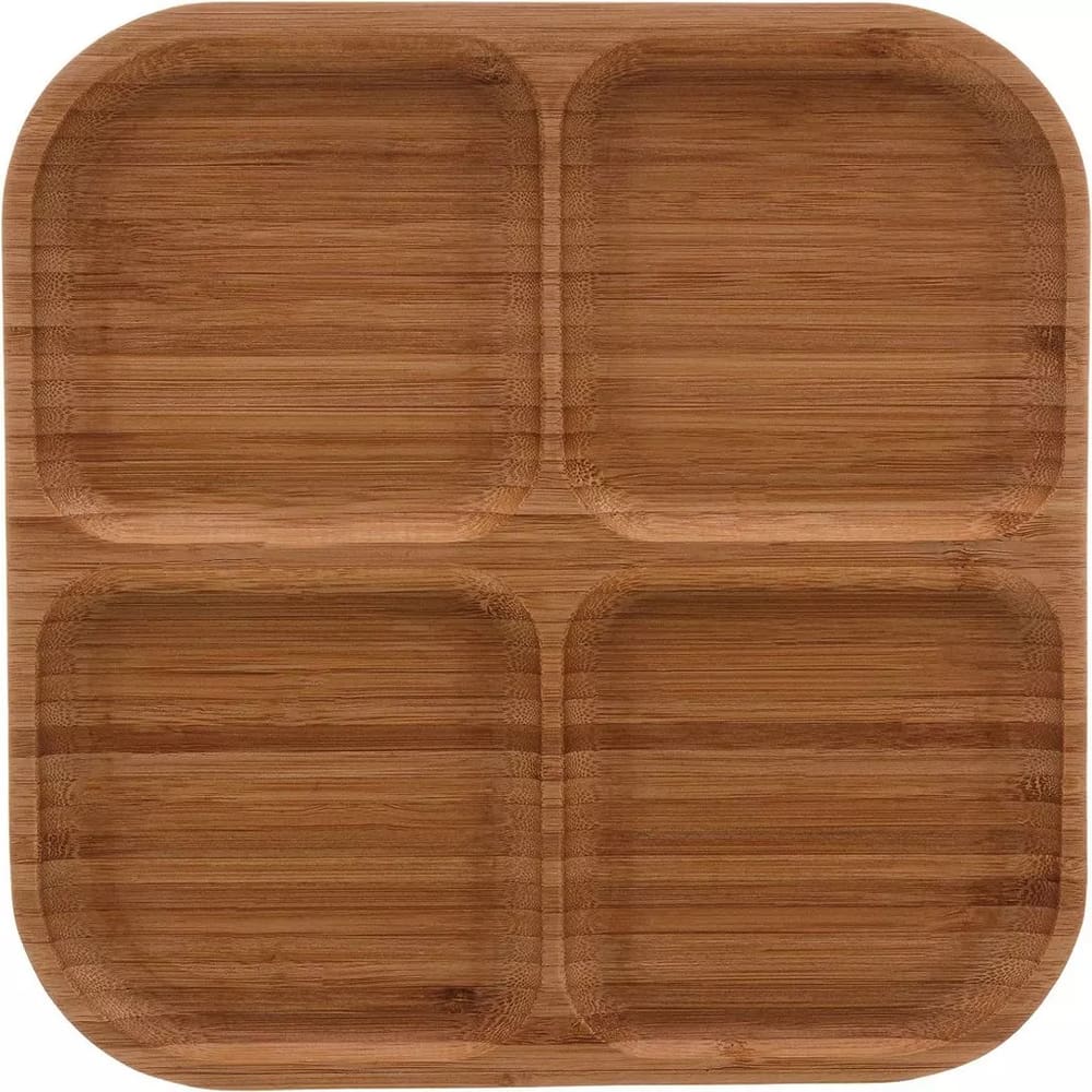 Petisqueira Tábua de Frios Bambu Quadrada 20x1,7cm Bene Casa