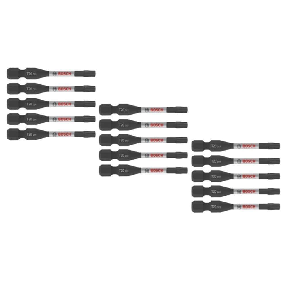 Brocas elétricas para aparafusar Bosch ITDT20215 Torx #20, pacote com 15