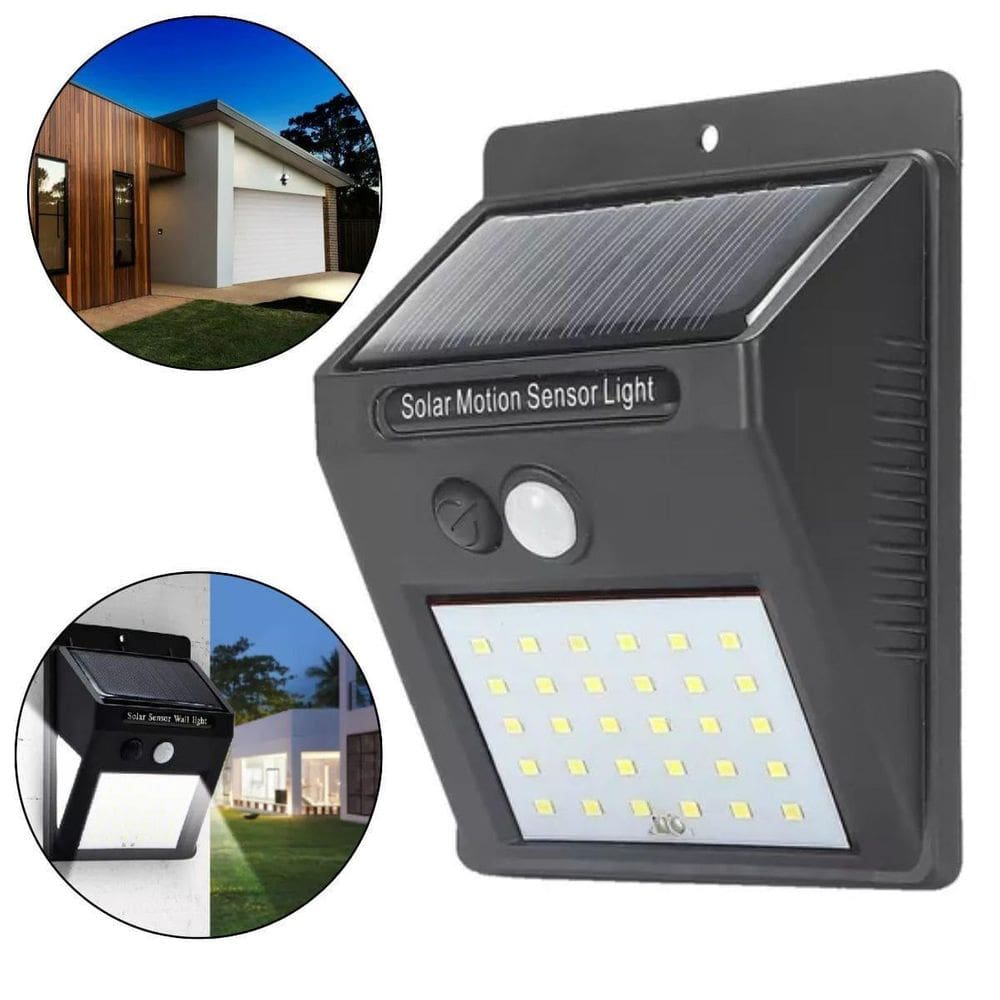 Refletor Solar 20 Leds Com Sensor De Presença Luz