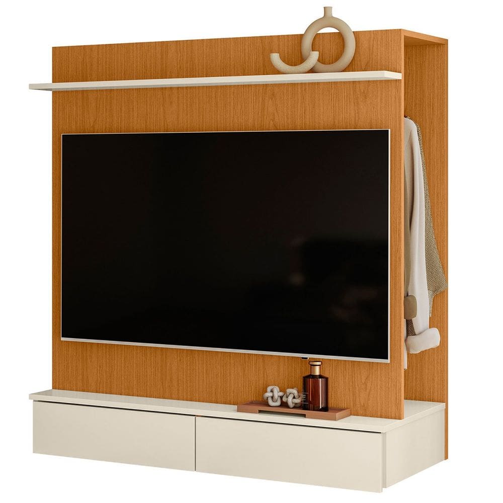 Painel 42 Polegadas com Closet 2 Gavetas e Nicho Dave