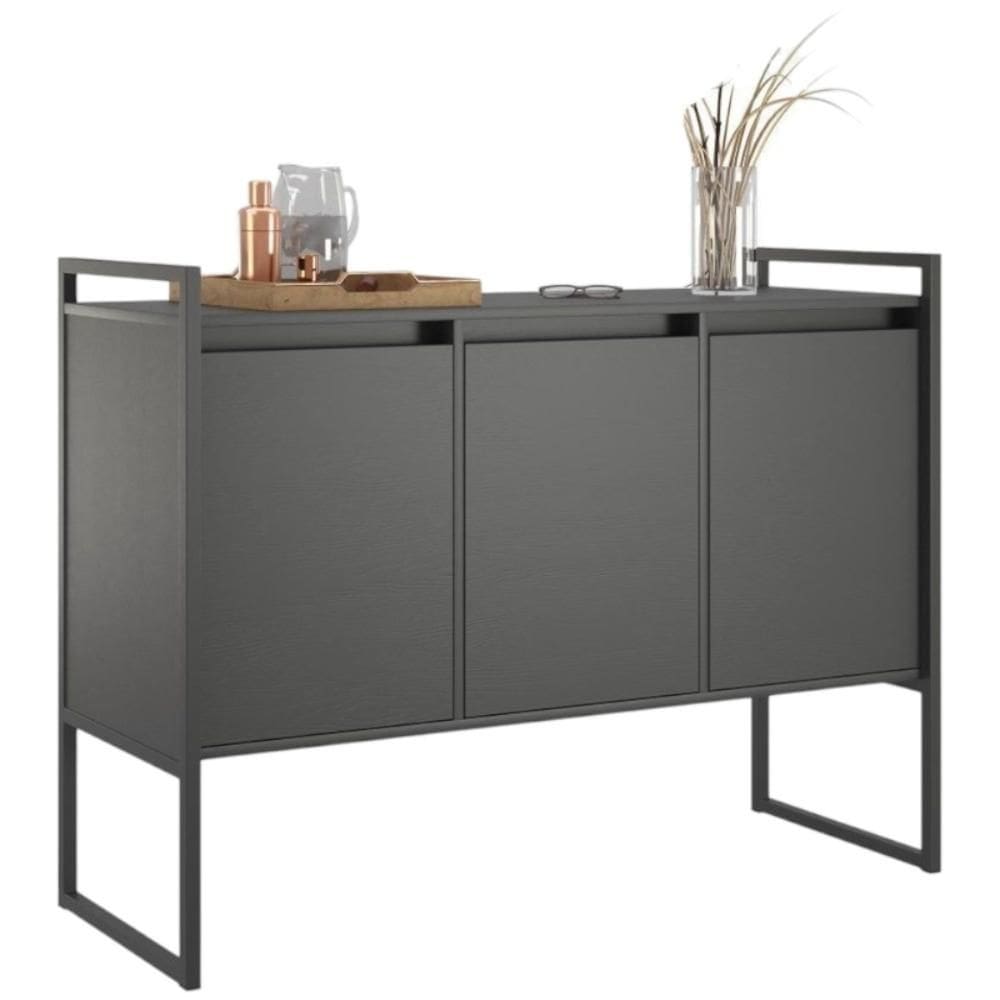 Buffet Aparador Industrial 3 Portas para Sala de Jantar
