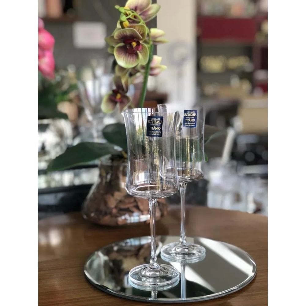 Jogo de 6 taças pra vinho branco Buteo em cristal ecologico 260ml