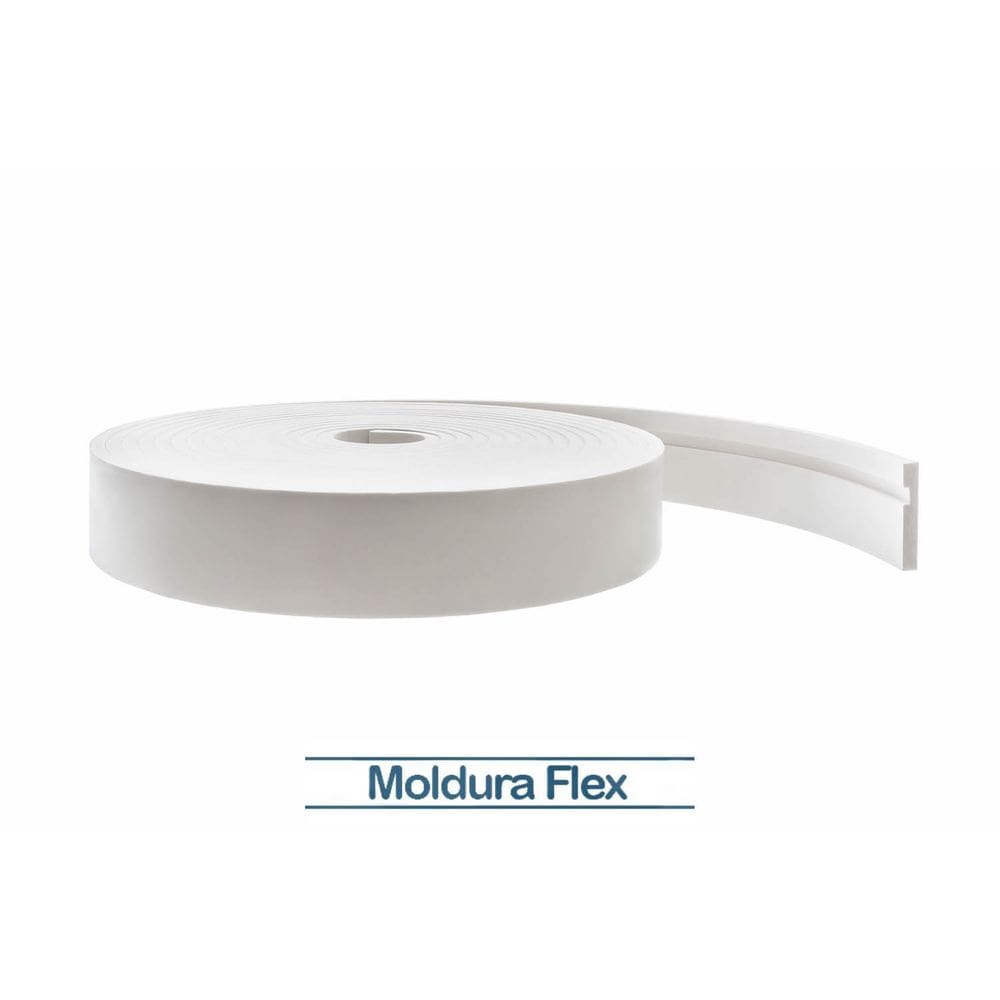 Rodapé Eva Flexível Autoadesivo 7cm x 1cm Lucca 66 Metros