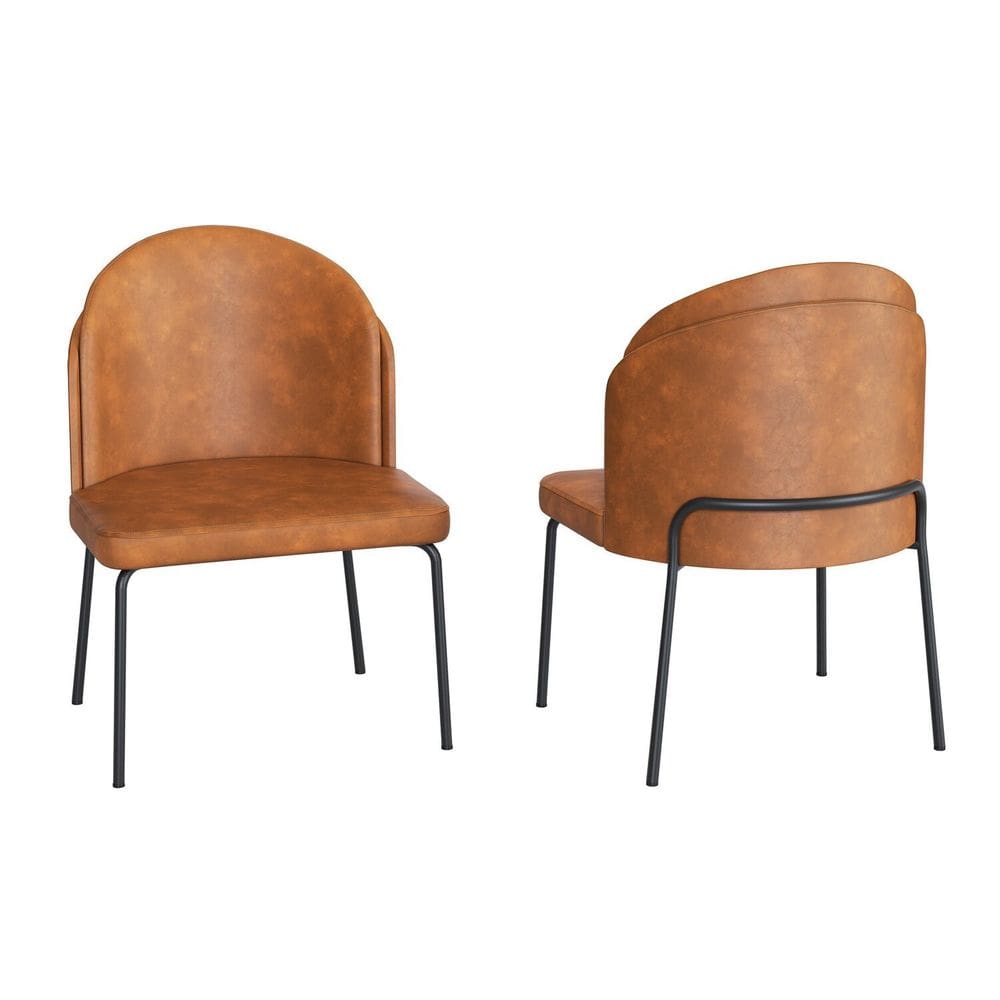 Cadeira para Sala de Jantar 80x56x54cm Oslo Preto/Caramelo