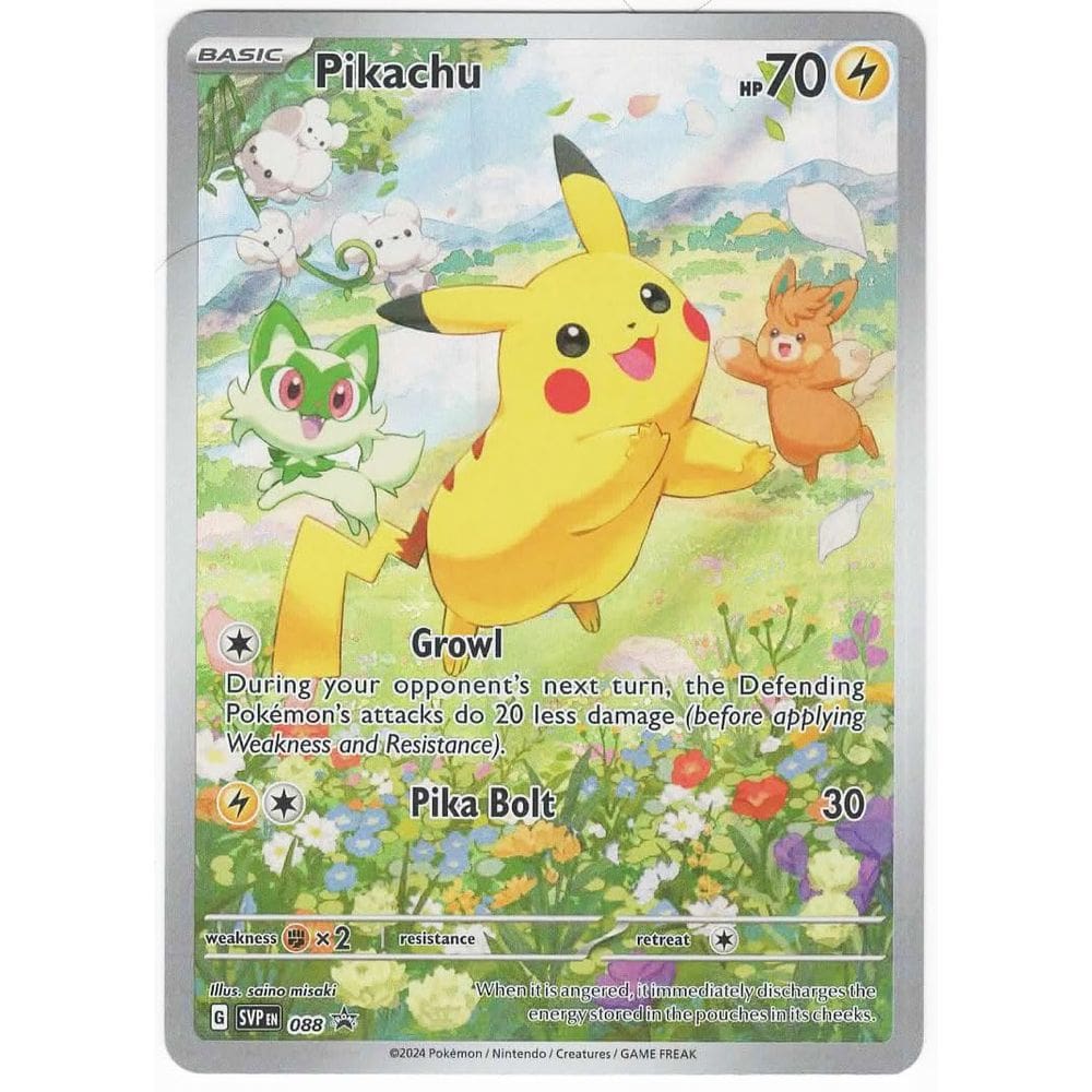 Cartas colecionáveis Pokémon Pikachu SVP 088 Paldean Collector`s Chest