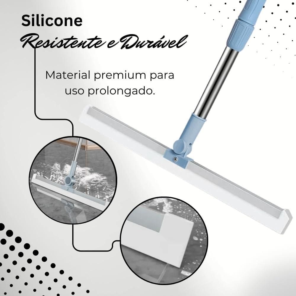 Super Kit 2 Rodos Mágico Vassoura Silicone Limpeza Fácil