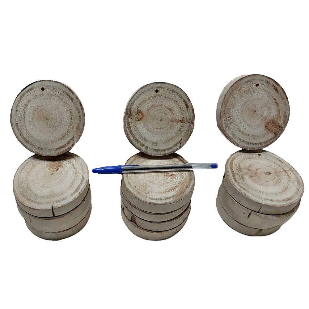 Kit 15 Bolachas De Madeira Artesanatos Porta Copos 8,5 a 9cm