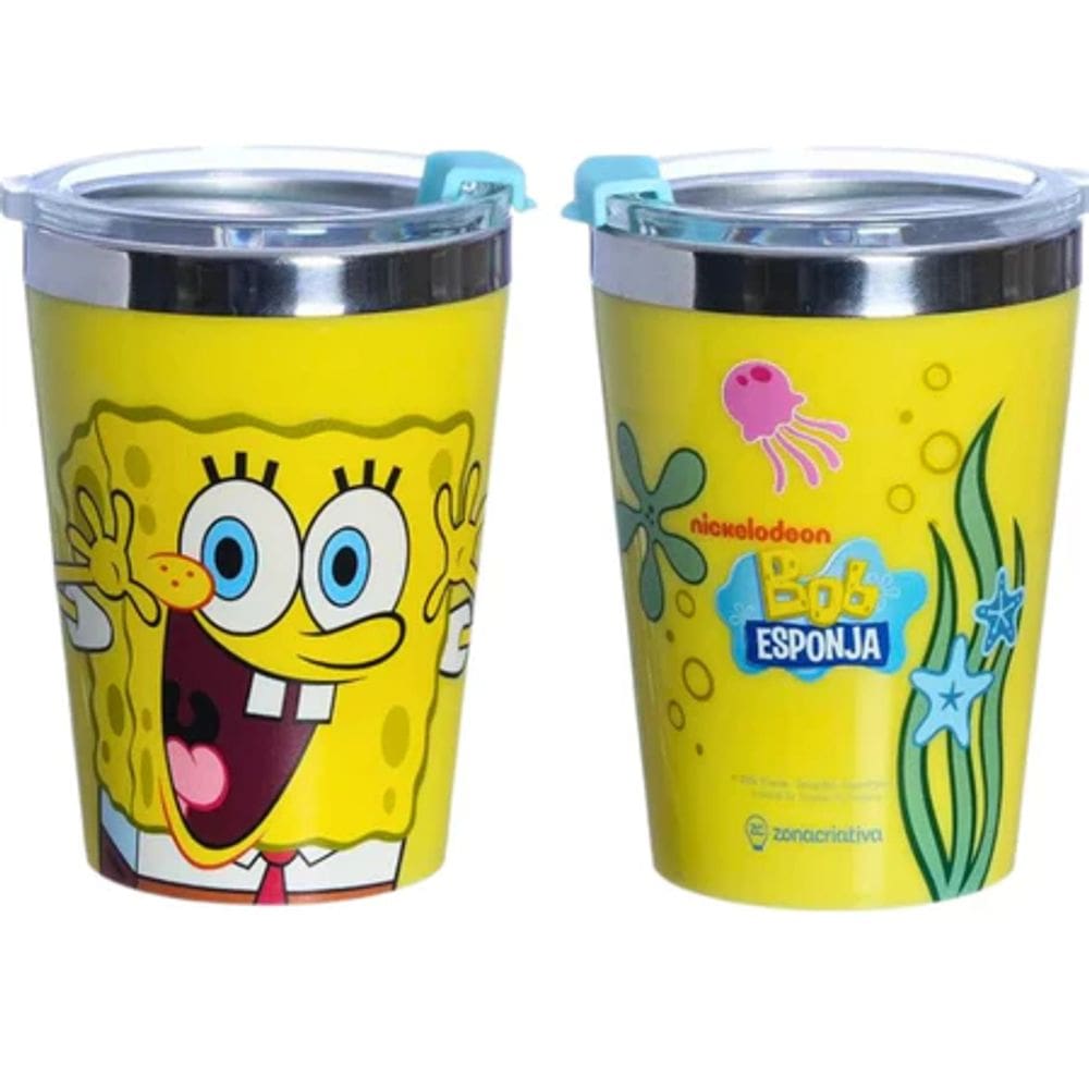 Copo Térmico Snap Bob Esponja 300ml - Zona Criativa
