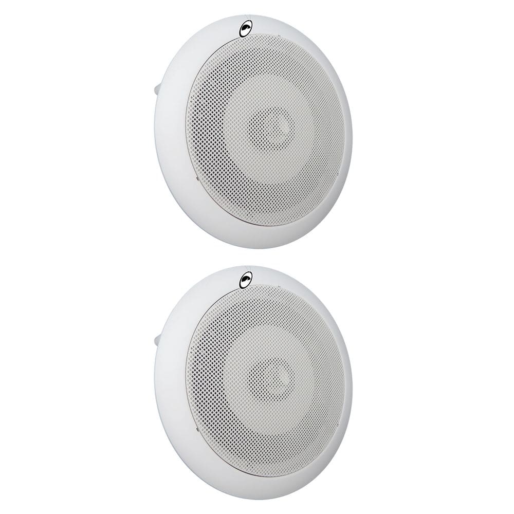 Kit 2 Arandela de Teto Plastico Redonda Fiamon com Alto Falante 6" 50W RMS 8 Ohms