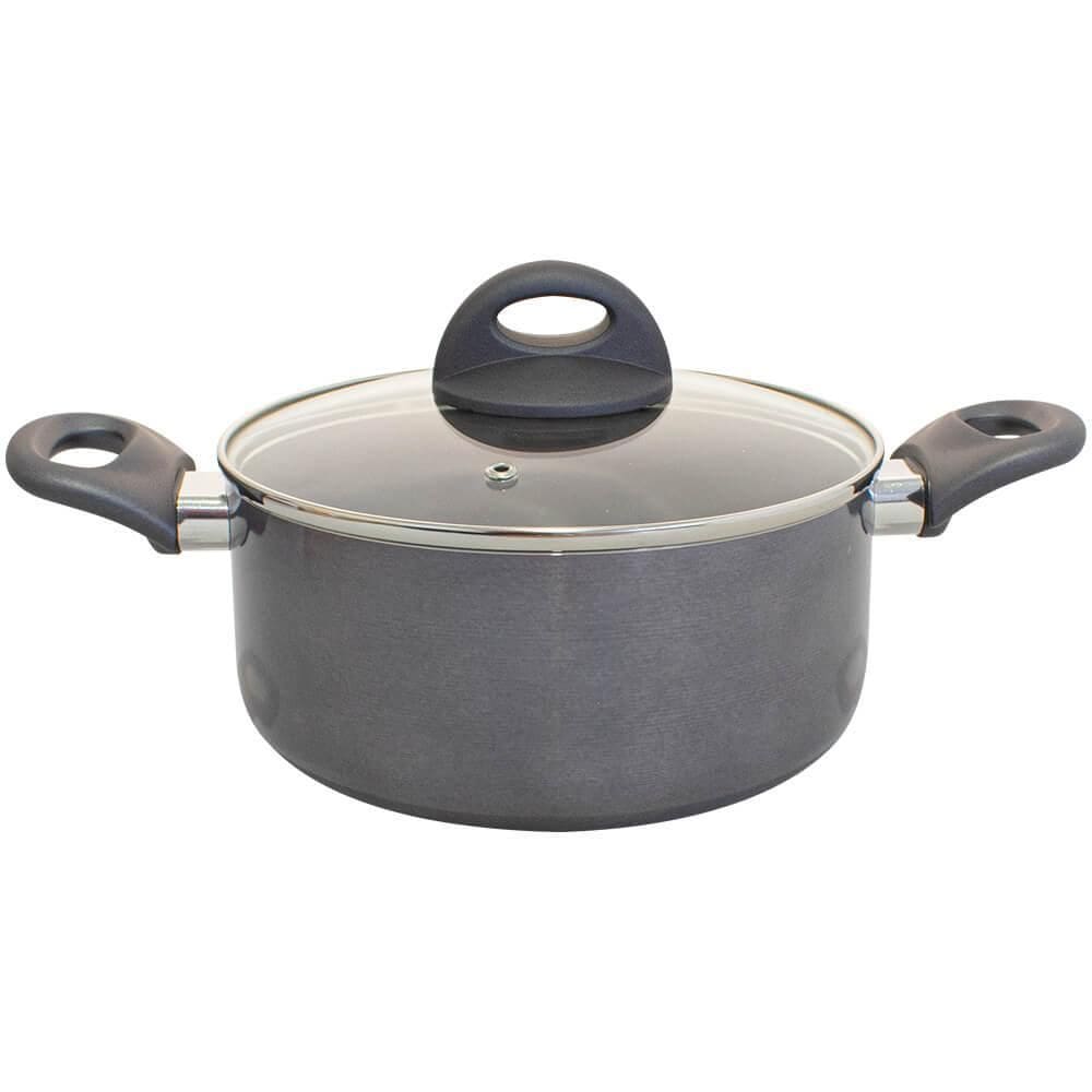 Panela Caçarola Antiaderente Cerâmica Ceramic Life Smart Plus Cinza 24cm - Brinox