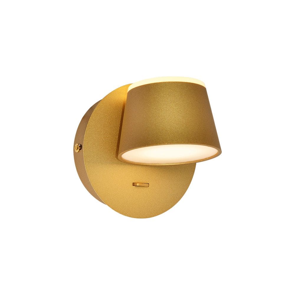 Arandela Sindora DCB03257 Led com Interruptor Dourada Bivolt