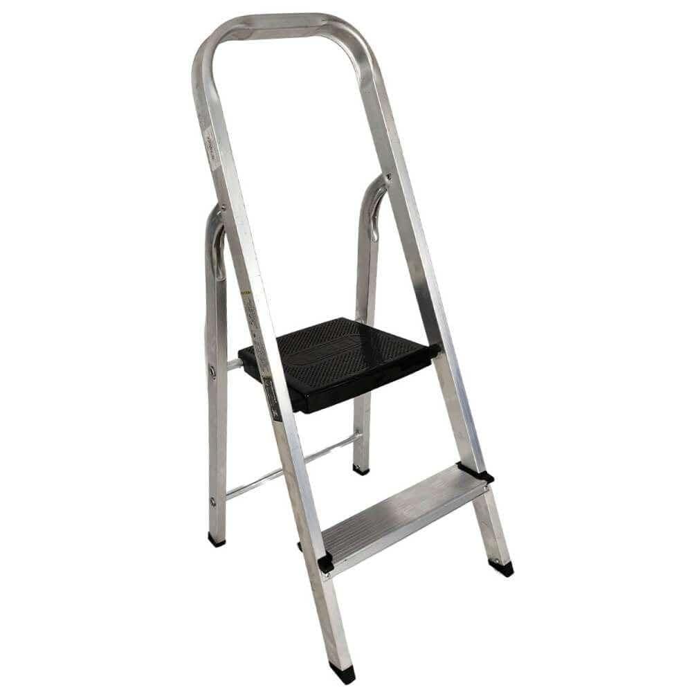 Escada Doméstica 2 Degraus em Alumínio Até 120 KG EVE1022 EVALD