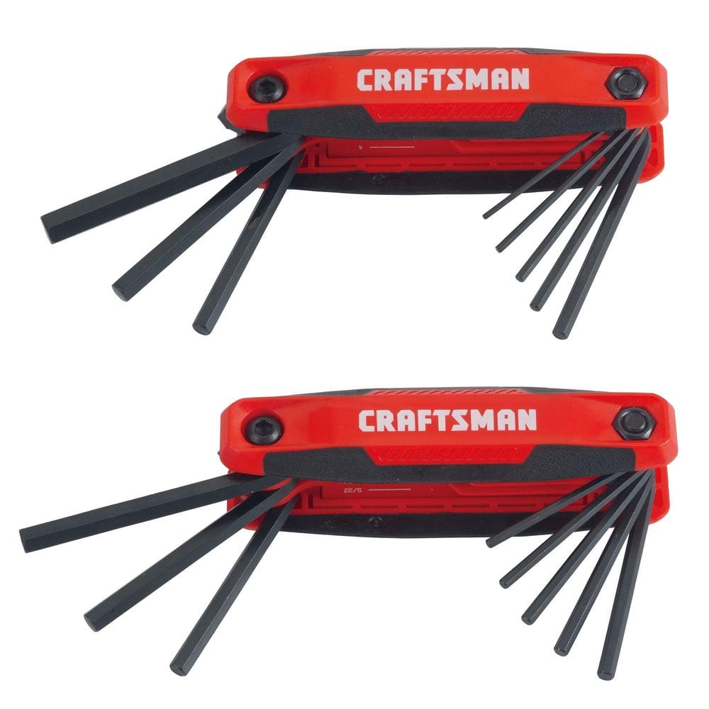Conjunto de chaves hexagonais CRAFTSMAN Metric e SAE dobrável de 2 peças