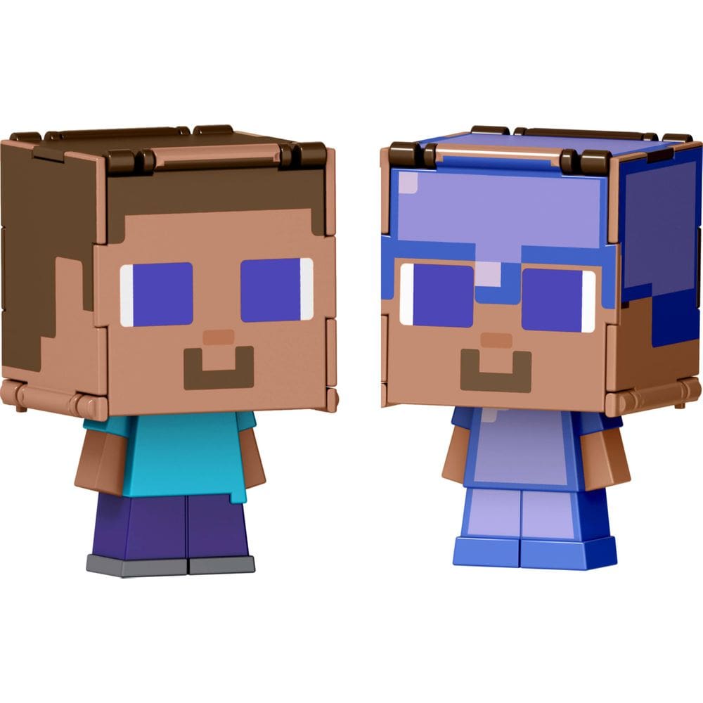 Figuras de ação Mattel Minecraft Flippin` Figs com Fidget 2 em 1