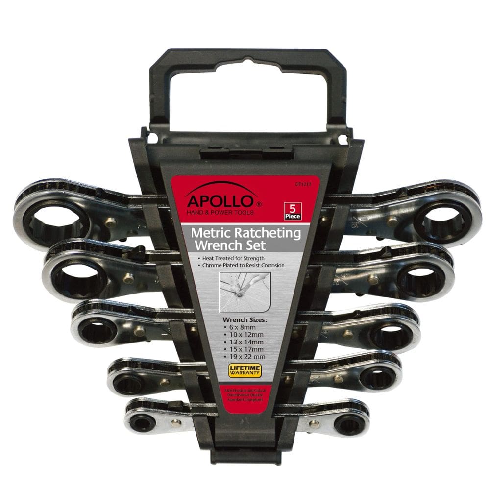 Conjunto de chaves de catraca Apollo Tools DT1213, 5 peças métricas