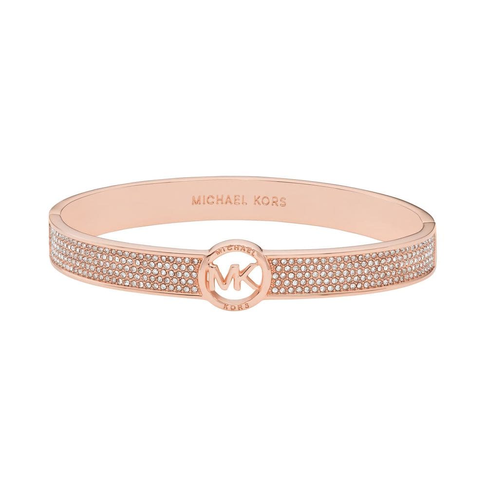 Pulseira Michael Kors MK Logo em ouro rosa para mulheres