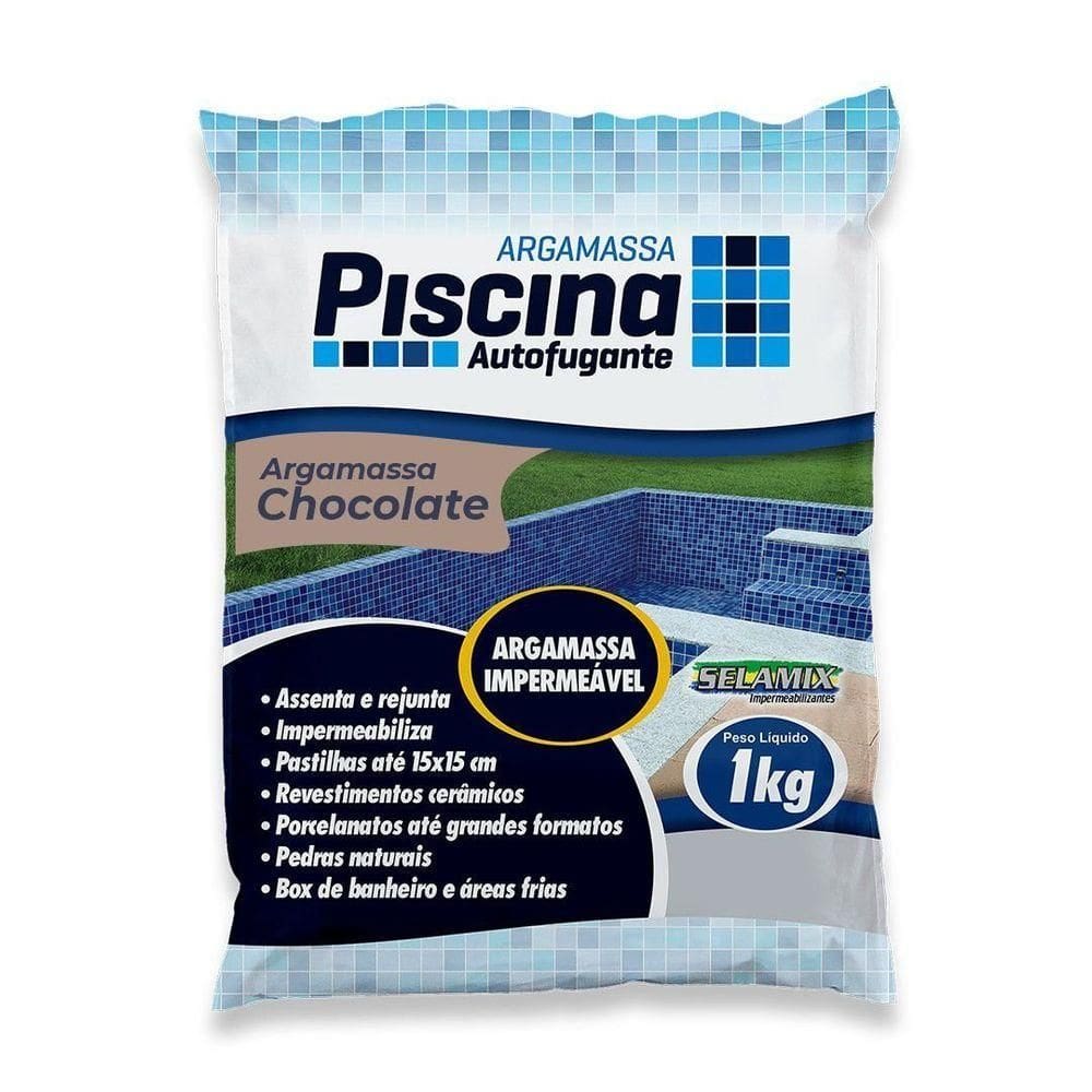Argamassa Piscina Aut. Impermeável Cor Chocolate 1kg