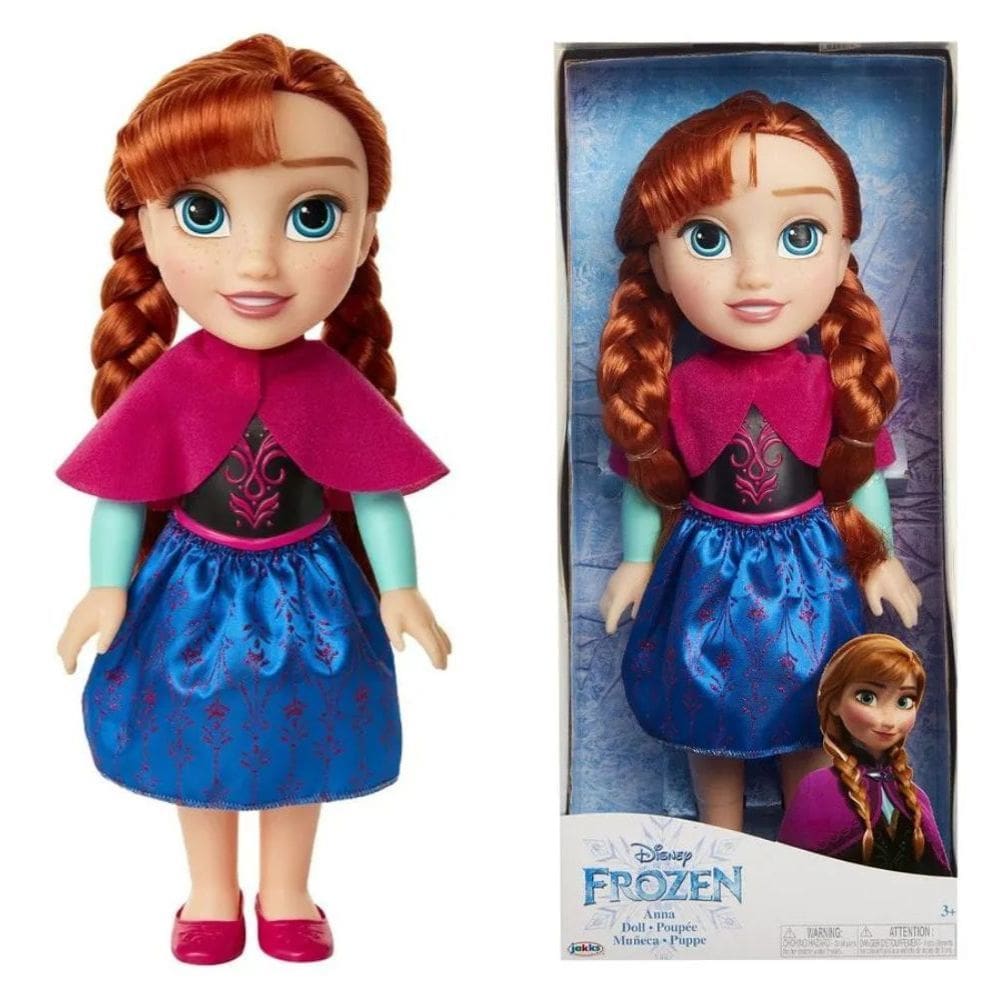 Boneca Anna Toddler 38cm Articulada Disney Princesas Frozen - Multikids